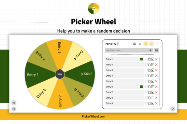 Picker Wheel - Spin the Wheel to Decide a Random Choice